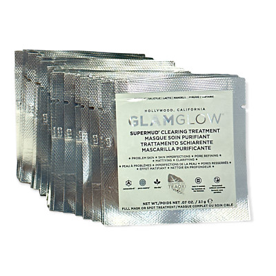 Glamglow Supermud Clearing Treatment .07oz./2.1g New; LOT OF 25 SAMPLES