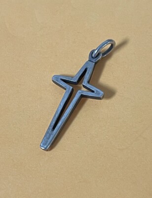 James Avery Rare Retired Silver North Star Cross Charm and Pendant