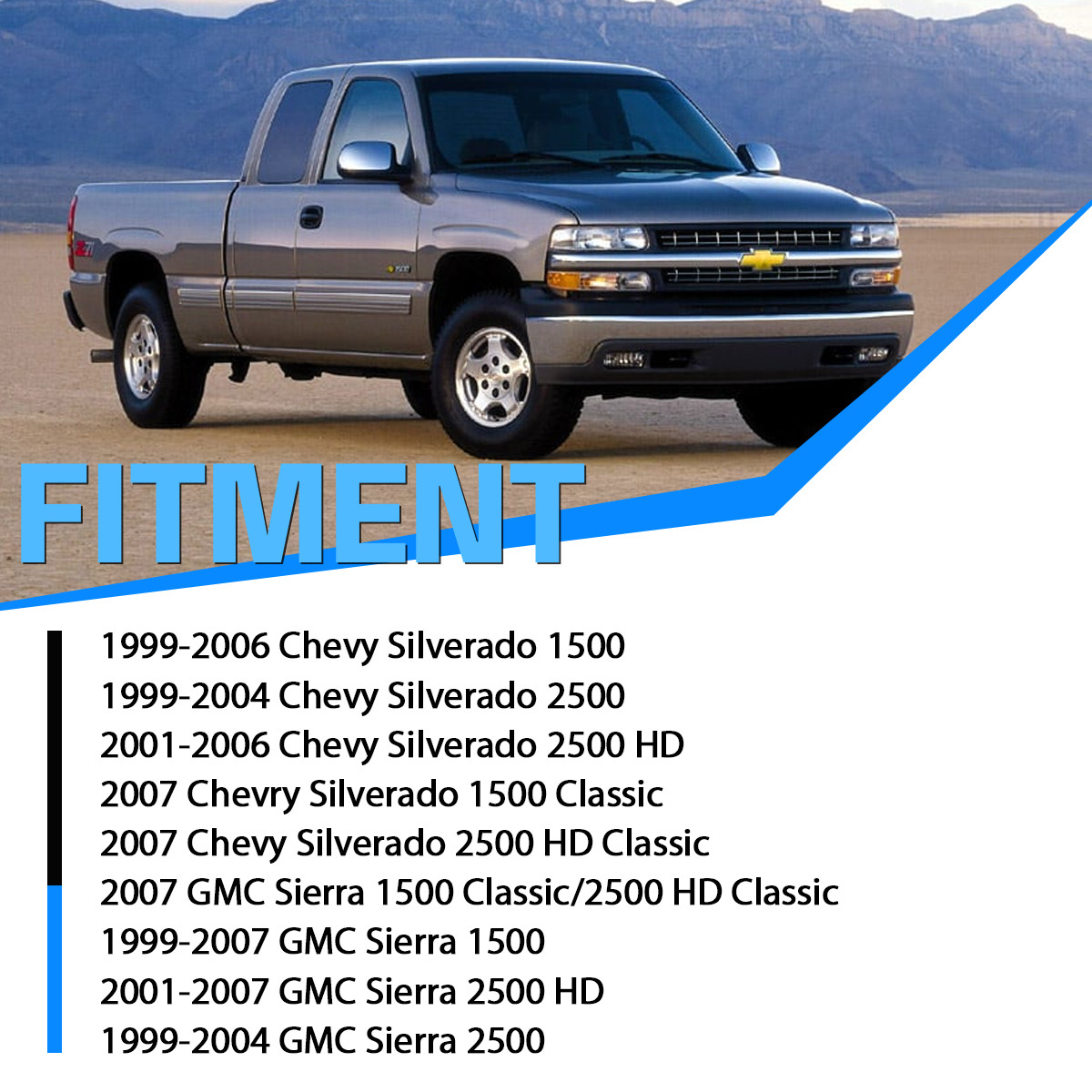 Bed Support Crossmembers for 99-07 Chevy Silverado/GMC Sierra 1500/2500/2500 HD