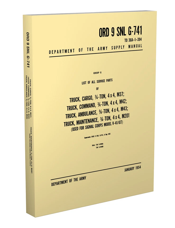 1950-1969 Dodge M37 Militare Camion 5 Libro Set Di Shop Manuali E Parti Catalogo - Immagine 4 di 4