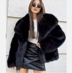 Zara Faux Fur Coat Black | eBay Zara Faux Fur Coat Black | eBay