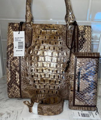 Brahmin Caroline Cashew Cooper Satchel & Matching Ady Wallet Set SALE!