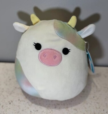 NWT Squishmallows 8  CANDESS Cow 2022 Pastel Tie-Dye Easter Soft Plush Toy
