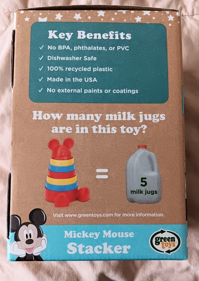 Apilador de bebés juguetes verdes Disney bebé Mickey Mouse BPA PVC libre apto para lavavajillas EE. UU. Foto 4 de 4