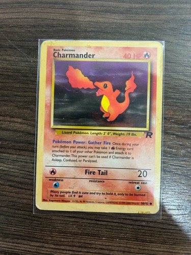 Card Pokémon Error - Team Rocket's Charmander 50/82 (Misprint) Colorless - Picture 4 of 6