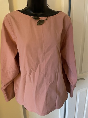 Zara Salmon Pink Blouse Women Size 12 - Picture 3 of 9