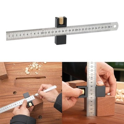 T Type Scribing Ruler Position Block for Accurate Parallel Line Drawing
