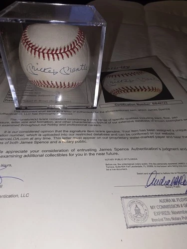 Mickey Mantle Signed ROALB Bobby Brown Baseball JSA LOA Yankees