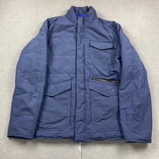 Aether Jacket Mens Medium Blue Northerner Quilted Utility Pockets Huckberry Zip