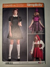 SIMPLICITY SEWING PATTERN S9006 MISSES COSTUME New Uncut Sizes 14-22 Witch More