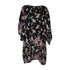 Angie Black  Floral Kimono Cardigan Women's Size Medium