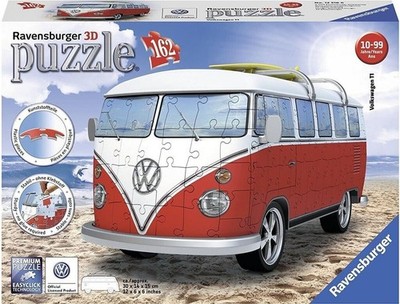 Ravensburger - 12516 - 3D-Puzzle - Volkswagen T1 - Surfer Edition - 162 Teile