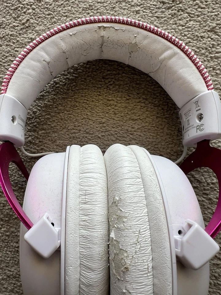 Hyper X Cloud II Wired Gaming Headset White Pink CL003 - Tested and Working - Image 4 of 4
