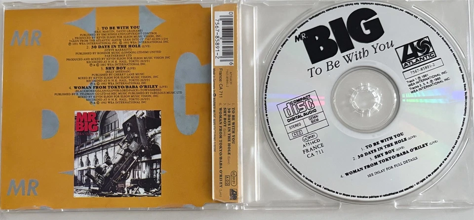 MR. BIG - To Be With You CD Single 1992 Atlantic Exc Cond! - Image 2 of 2