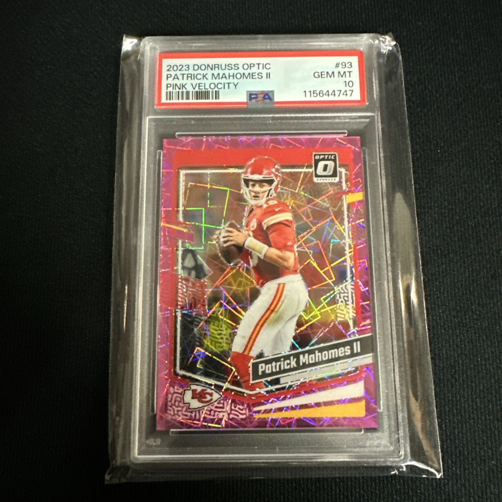 2023 Panini Donruss Optic - Patrick Mahomes II Pink Velocity /79 #93