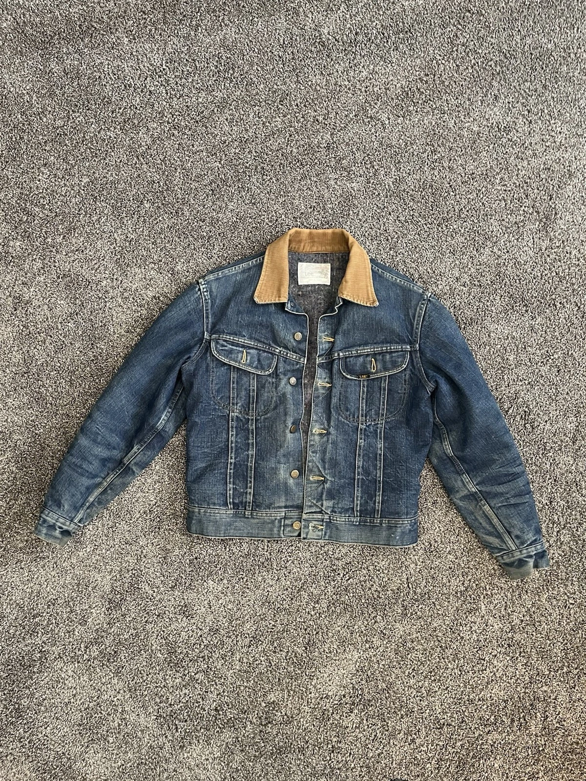 True Vintage 1970s Lee Storm Rider Blanket Lined Denim Jacket Mens Sz S Womens M