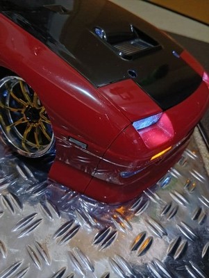 YOKOMO Mazda RX-7 FC3S Red Black LED Light Body Only RC Drift Body