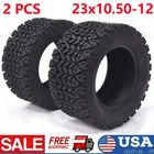 2Pack 23x10.50-12 Lawn Mower Tires 23x10.50x12 4Ply Turf Tractor Tire Heavy Duty