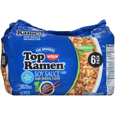Nissin Top Ramen Dry Soup Oriental 6Pk, 18 Ounce