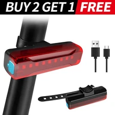 9000LM Bicycle Super Bright LED Bike Light USB Rechargeable Front Rear Headlight