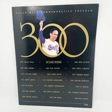 Vintage 1990 Nolan Ryan 300 Wins Commemorative Program Book