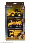 NEW -  MAXX ACTION 3 CONSTRUCTION Set Bulldozer Dump Truck Crane Lights & Sounds