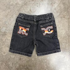 Y2K Kids Rocawear Dark Wash Denim Shorts Size 24 Months