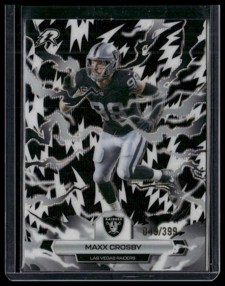 2025 Topps Resurgence #53 Maxx Crosby Black & White Surge Refractor #/399