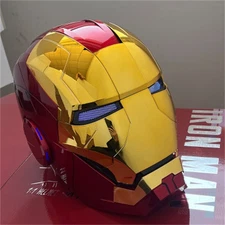 USA! AUTOKING 1:1 Iron Man MK5 Helmet Mask Wearable Voice-control Golden Helmet