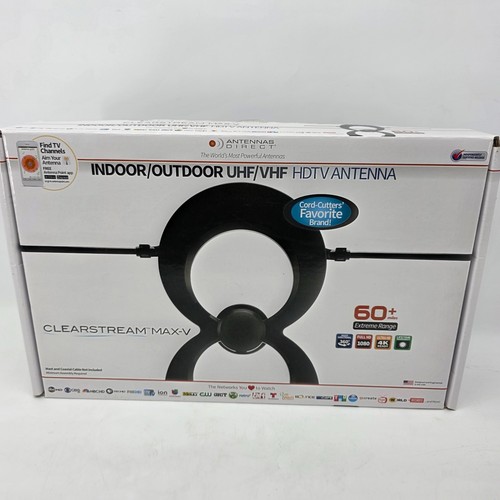 ClearStream MAX-V Indoor/Outdoor UHF VHF HDTV Antenna 60+ Extreme Range