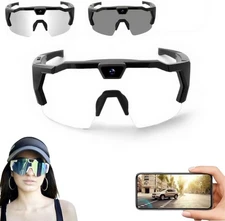 4K HD POV Sports Glasses with Camera, Sunglasses Cameras and Audio Video Action