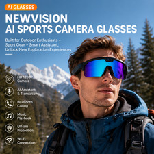 AI Smart Glasses 1200P Camera Bluetooth Calls Translation UV400 Sunglasses