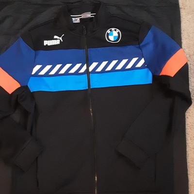 PUMA BMW M Motorsport Men's Track Jacket XL Black/Blue/Orange Full-Zip