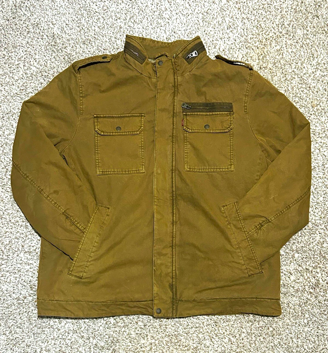 Button Military Jacket Jackets for Men for sale | eBay