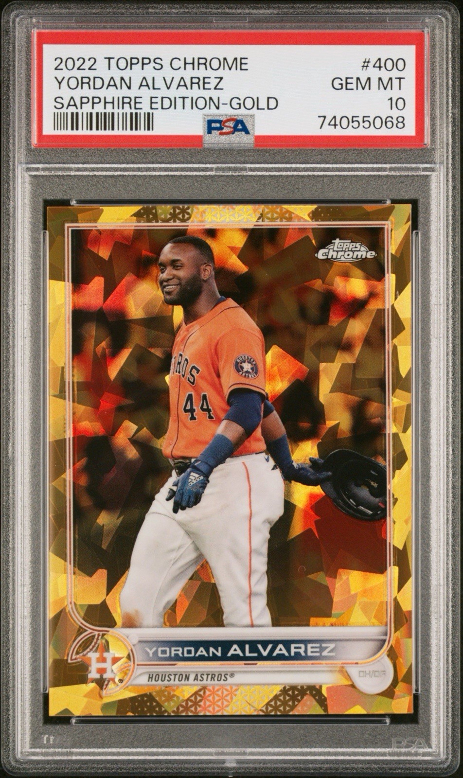 2022 Topps Chrome Sapphire Gold 32/50 Yordan Alvarez #400 PSA 10