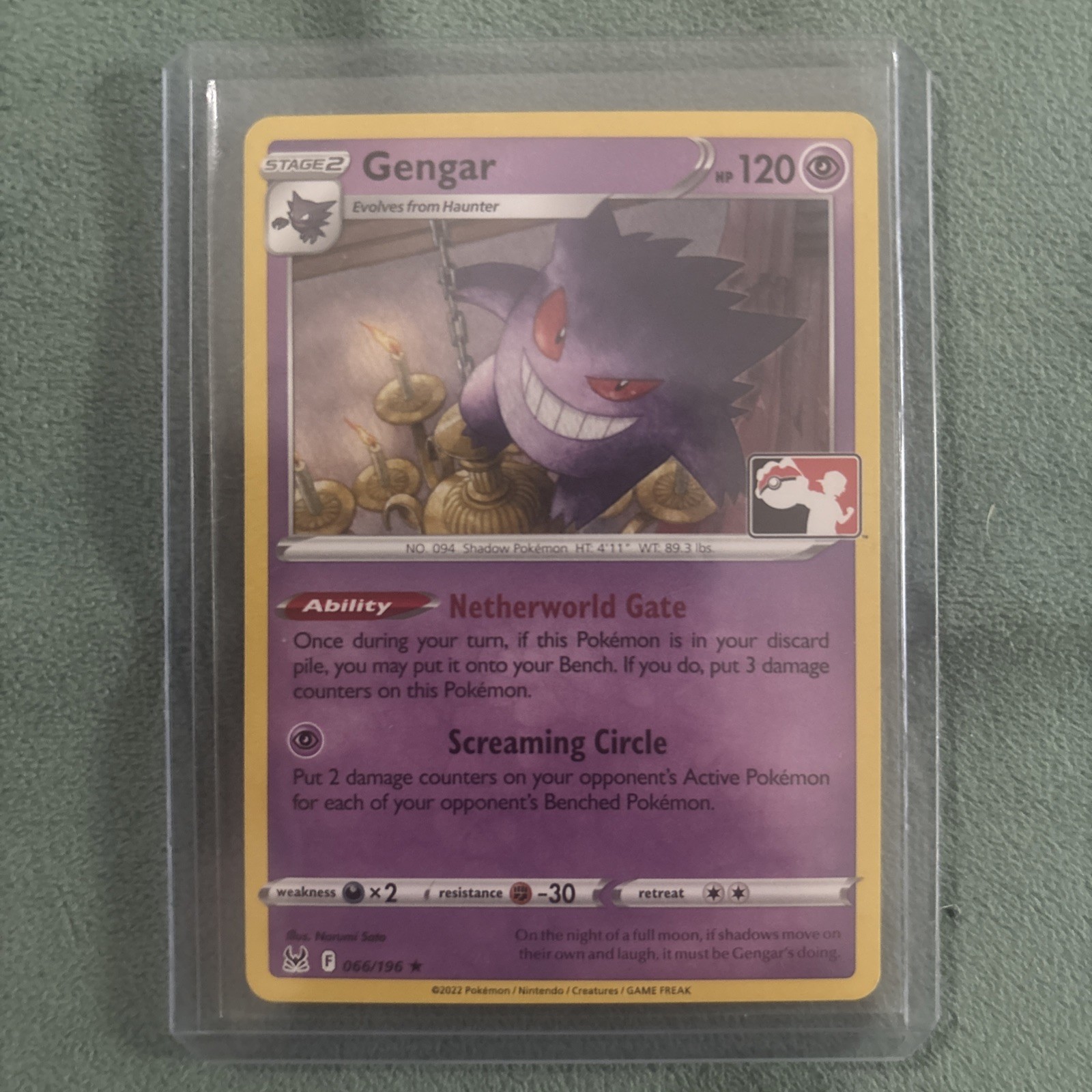 Pokémon TCG Gengar Prize Pack 066/196 LP