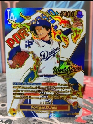 One Piece Portgas D. Ace Special Doujin Kawaii Holo ACG Art Card