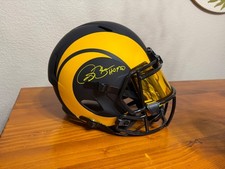 Isaac Bruce Signed  Rams Eclipse Replica Helmet HOF Inscription With Beckett COA