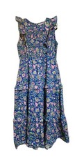 NWT Banjanan Size XL Iris Dress in Poppy Mallow Surf Madewell cotton W/pockets