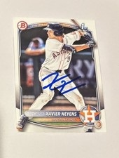 Xavier Neyens Astros Baseball Autographed Signed 2025 1st Bowman Card