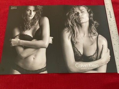 Kendall Jenner & Joan Smalls for Calvin Klein Panties Bra 4-page 2015 Print Ad