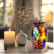 Colorful Cremation Urns for Ashes Adult Unique Urn 10 Inch shipped by fedex