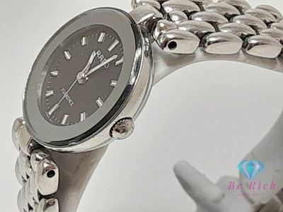 Rado Florence 318.3744.4 Ladies Quartz Watch Black Dial SS Japan