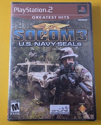 SOCOM 3 US Navy Seals Greatest Hits Edition (2005) PlayStation 2 Complete CIB