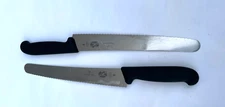 Victorinox 10-inch Curved Blade Bread Knife 40547 Black Handle, 5.2933.26 (2 PK)