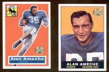 2001 Archives ALAN AMECHE Baltimore Colts Rookie Reprint + Final Card Set. rookie card picture