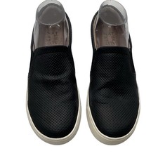 Naturalizer Marianne Black Perforated Leather Slip On Sneakers Shoes Womens 7.5M