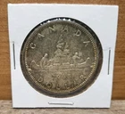 1965 Canadian Silver Dollar Queen Elizabeth II Ungraded Coin 80% Silver ASW #21
