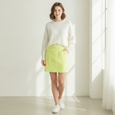 J.Crew Yellow Floral Embroidered Mini Skirt Size 4