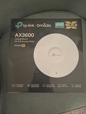 TP-Link EAP660 HD Omada WiFi 6 AX3600 Wireless 2.5G Access Point for...